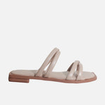 Sandalia plana rosel de sintético para mujer - Beige