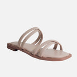 Sandalia plana rosel de sintético para mujer - Beige