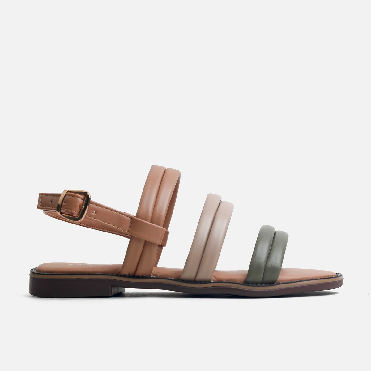 Sandalia plana aitana de sintético para mujer - Verde