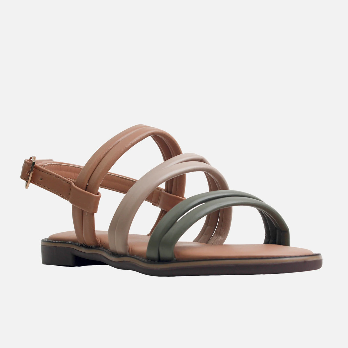 Sandalia plana aitana de sintético para mujer - Verde