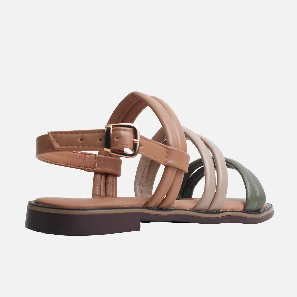 Sandalia plana aitana de sintético para mujer - Verde