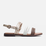 Sandalia plana aitana de sintético para mujer - Taupe