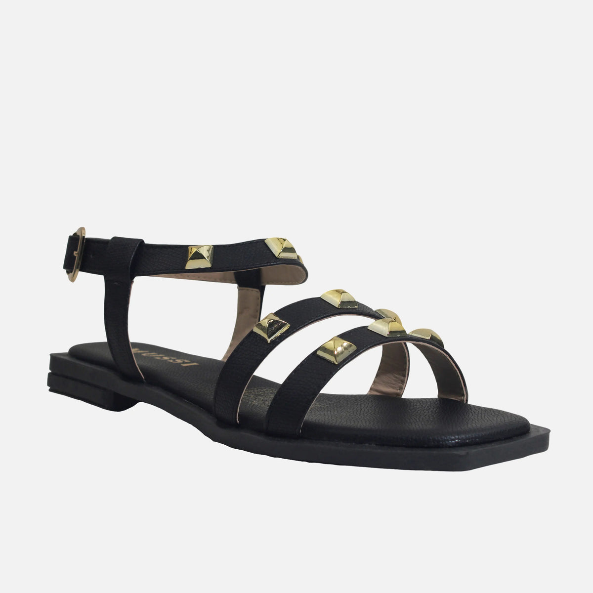 Sandalia plana sydney de sintético para mujer - Negro