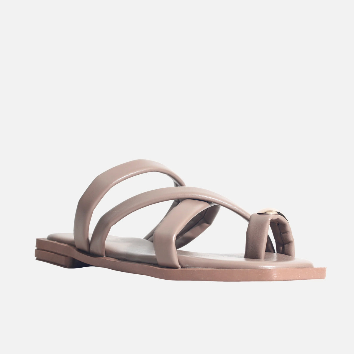 Sandalia plana stella de sintético para mujer - Taupe