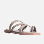 Sandalia plana stella de sintético para mujer - Taupe