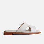 Sandalia plana idoia de sintético para mujer - Blanco