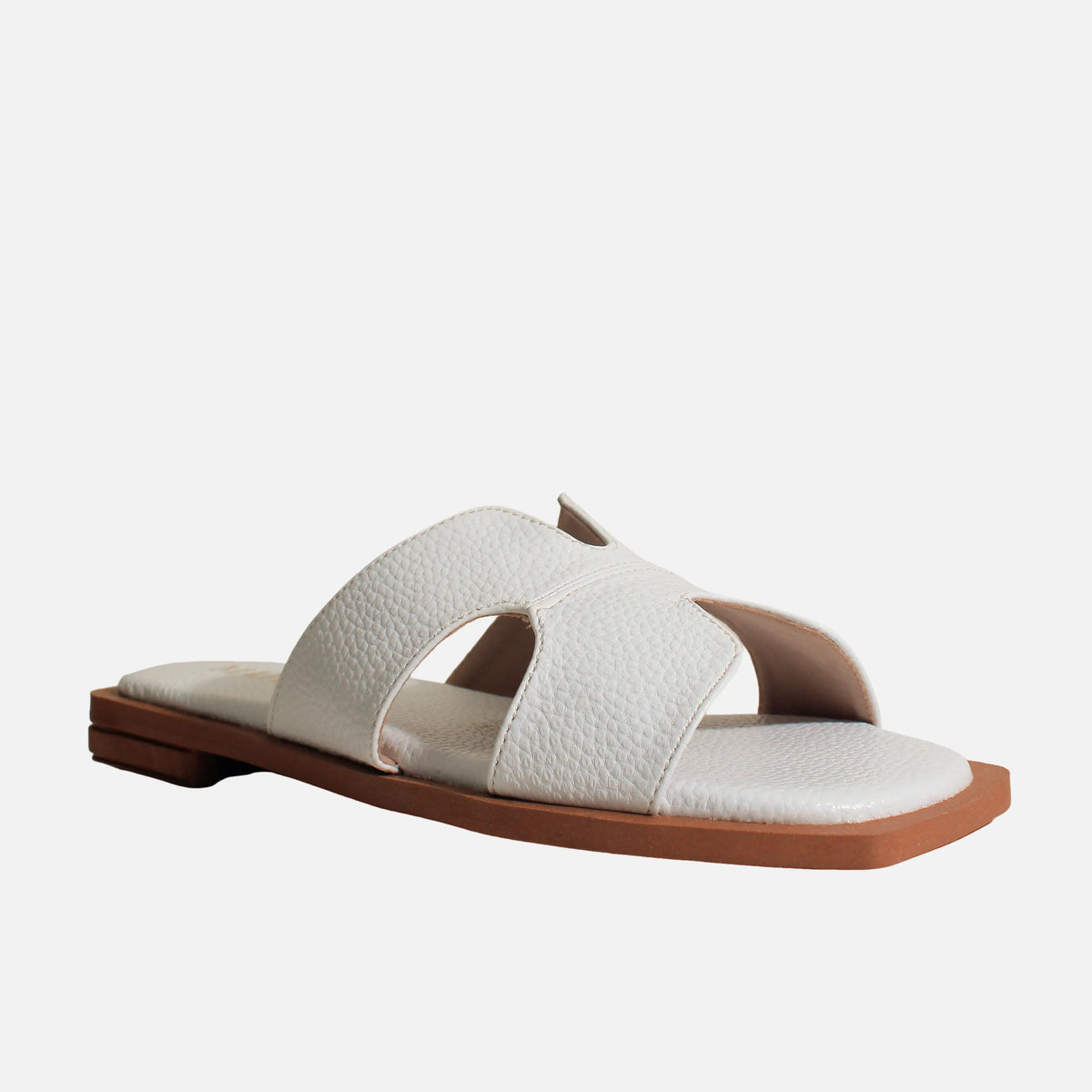 Sandalia plana idoia de sintético para mujer - Blanco