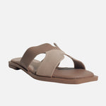 Sandalia plana idoia de sintético para mujer - Taupe