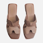 Sandalia plana idoia de sintético para mujer - Taupe