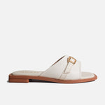 Sandalia plana iliana de sintético para mujer - Hueso