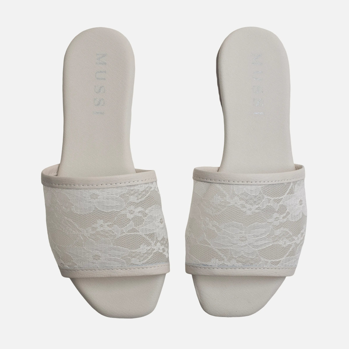 Sandalia plana cecilia de sintético para mujer - Hueso