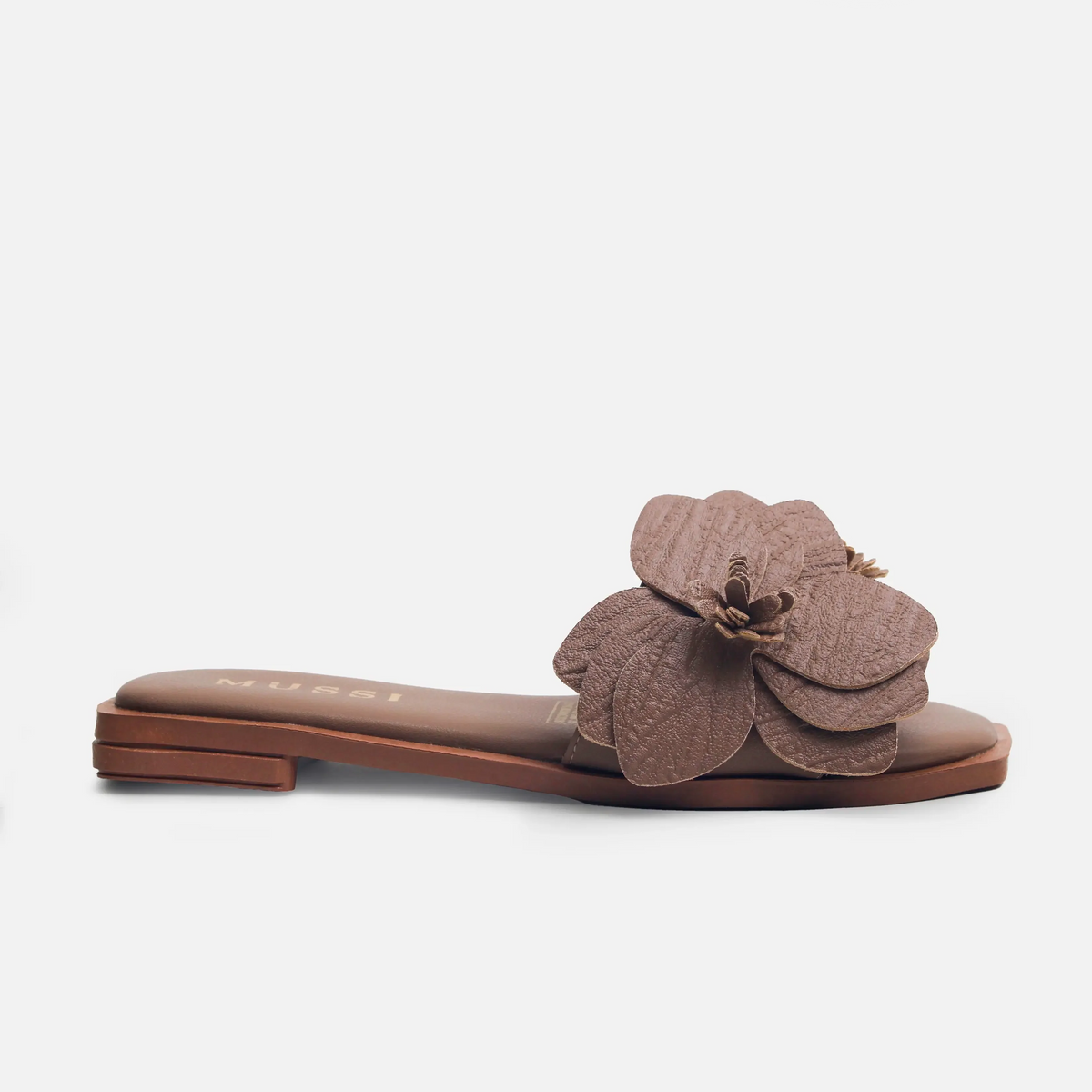 Sandalia plana delma de sintético para mujer - Taupe