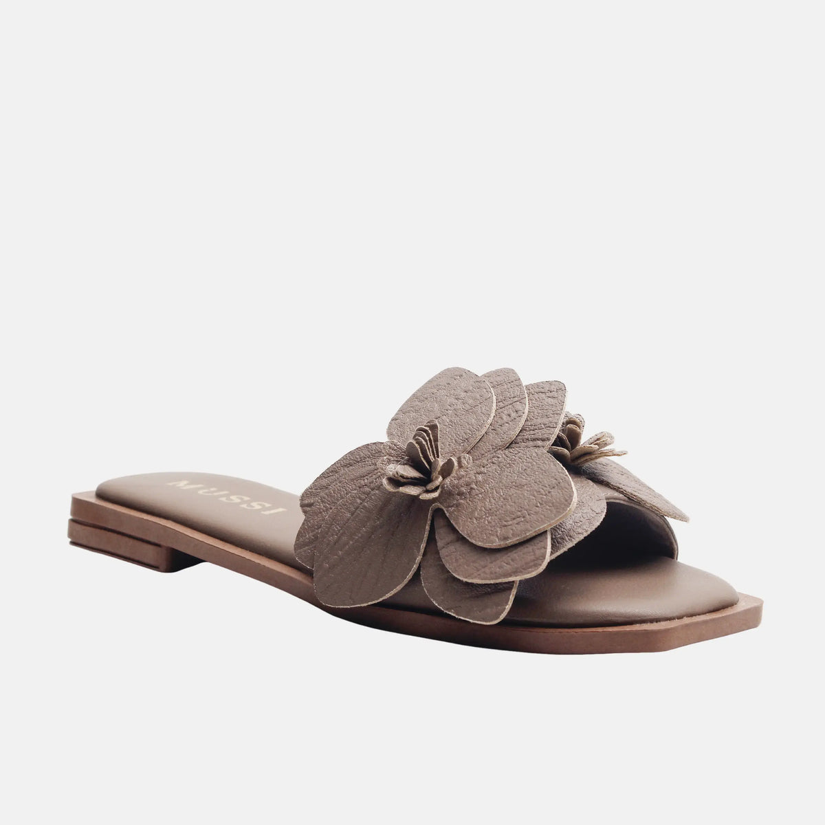 Sandalia plana delma de sintético para mujer - Taupe