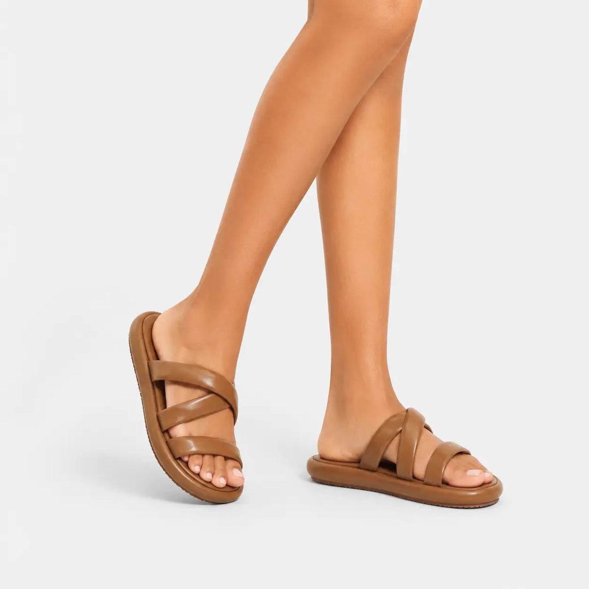 Sandalia flatform lorien de sintético para mujer - Taupe