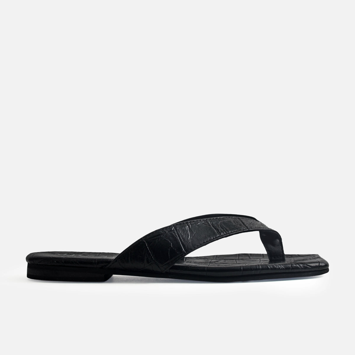 Sandalia plana gardenia de sintético para mujer - Negro