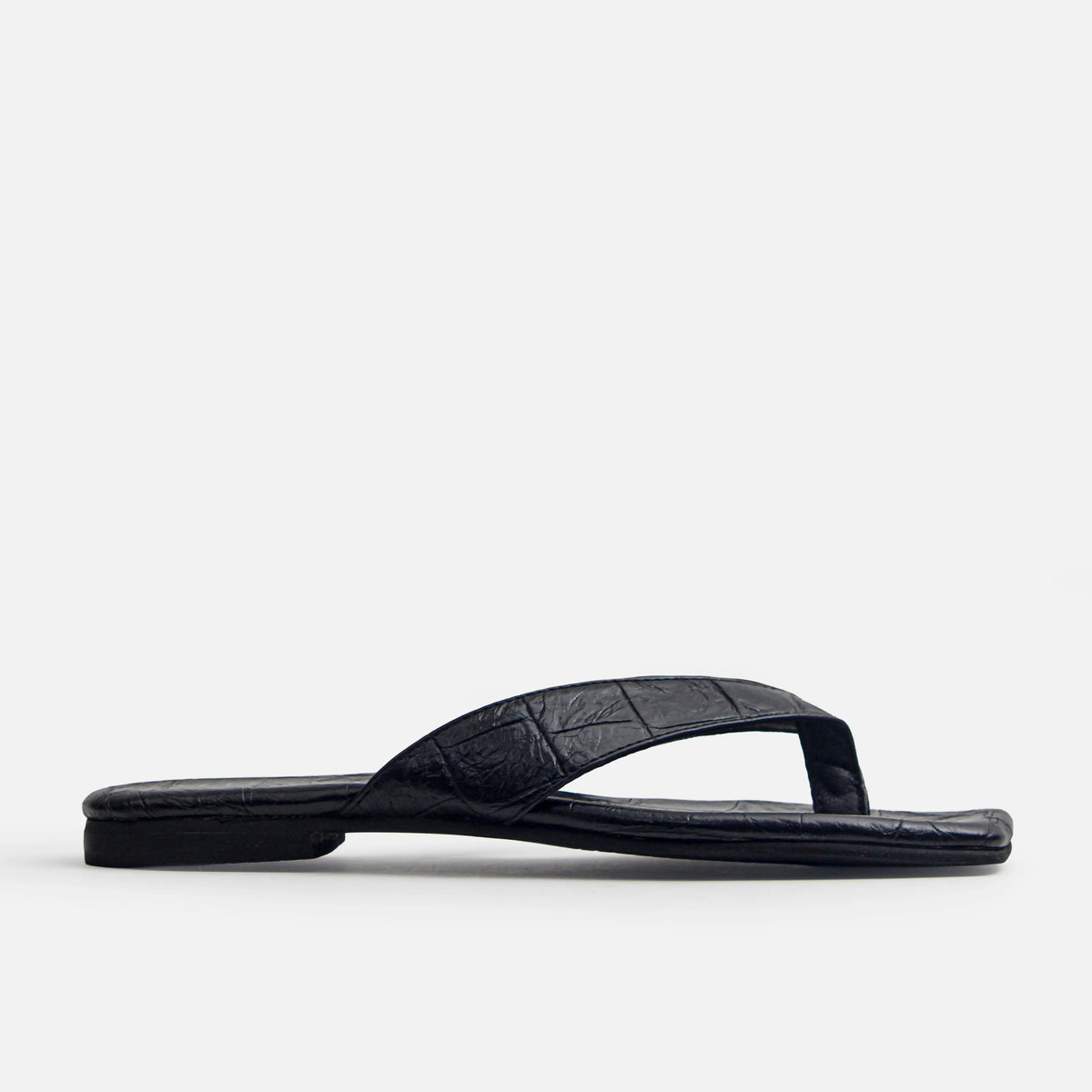 Sandalia plana gardenia de sintético para mujer - Negro