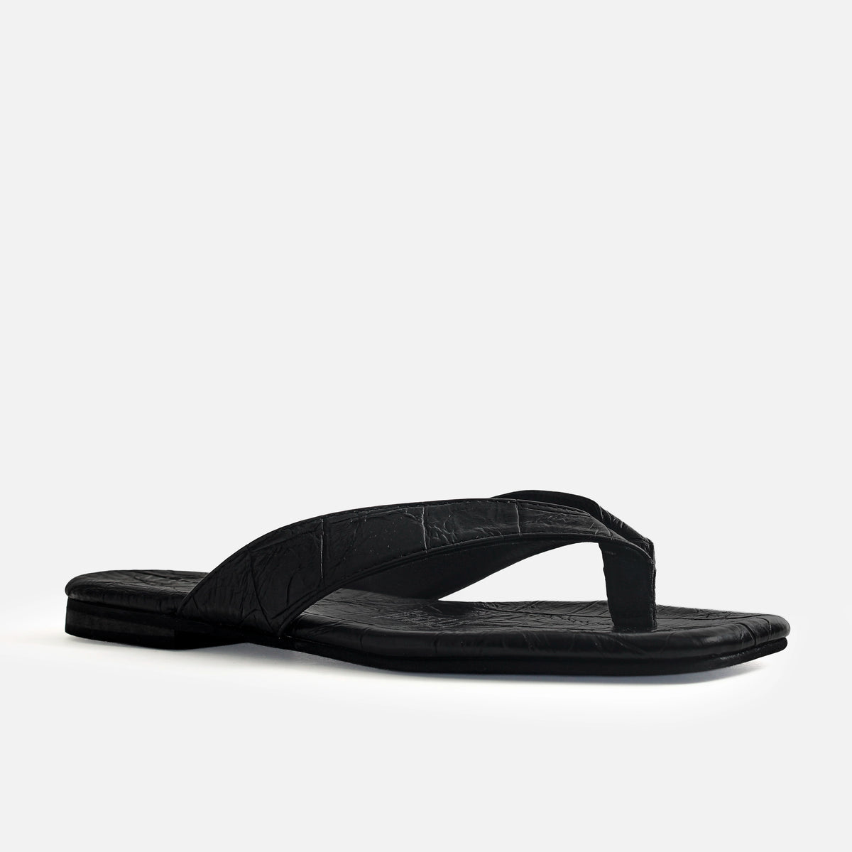 Sandalia plana gardenia de sintético para mujer - Negro