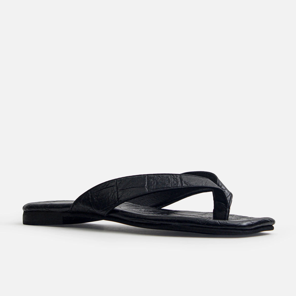 Sandalia plana gardenia de sintético para mujer - Negro