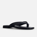 Sandalia plana gardenia de sintético para mujer - Negro