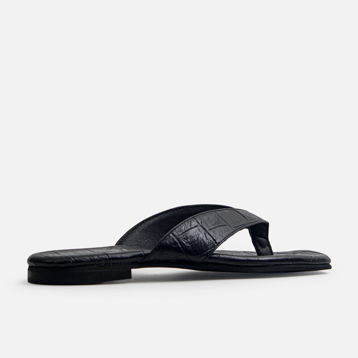 Sandalia plana gardenia de sintético para mujer - Negro