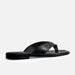 Sandalia plana gardenia de sintético para mujer - Negro