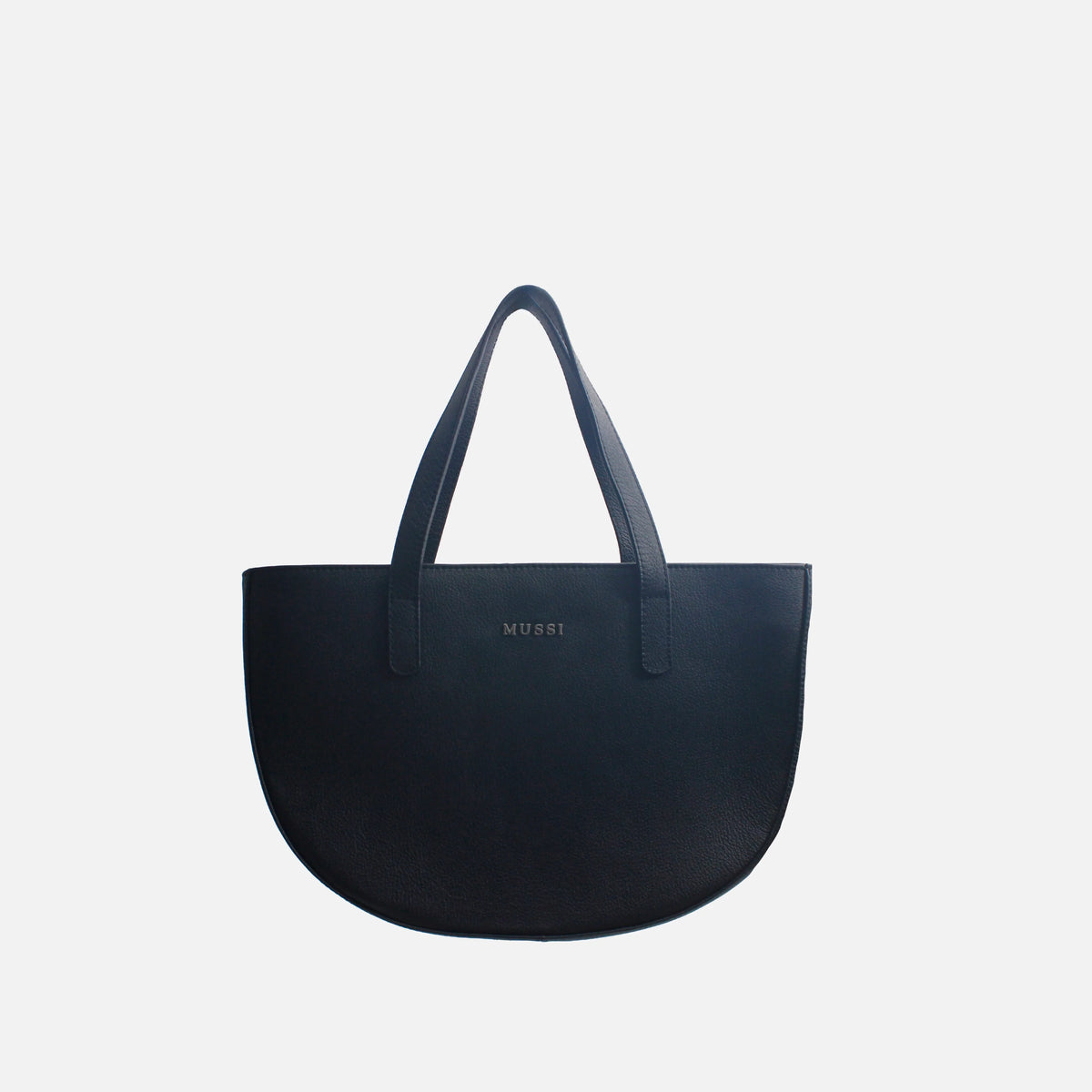 Cartera lidena de cuero para mujer - Negro