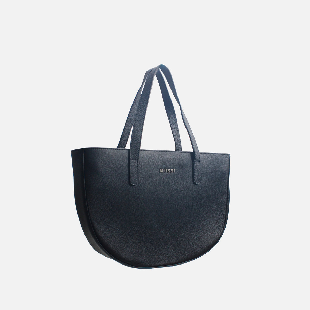 Cartera lidena de cuero para mujer - Negro