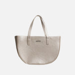 Cartera lidena de cuero para mujer - Oro
