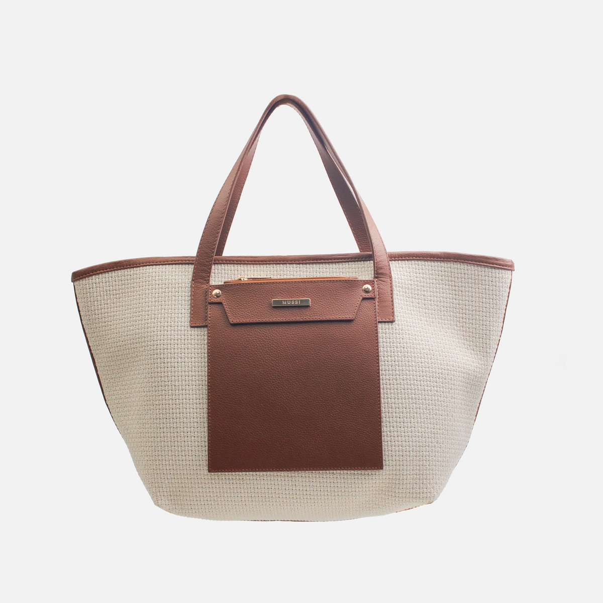 Cartera noelia de cuero para mujer - Miel