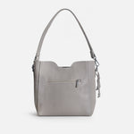 Cartera aurora de cuero para mujer - Gris