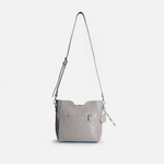 Cartera aurora de cuero para mujer - Gris