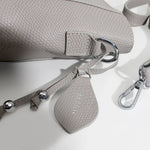 Cartera aurora de cuero para mujer - Gris