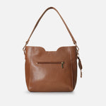 Cartera aurora de cuero para mujer - Miel
