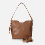 Cartera aurora de cuero para mujer - Miel