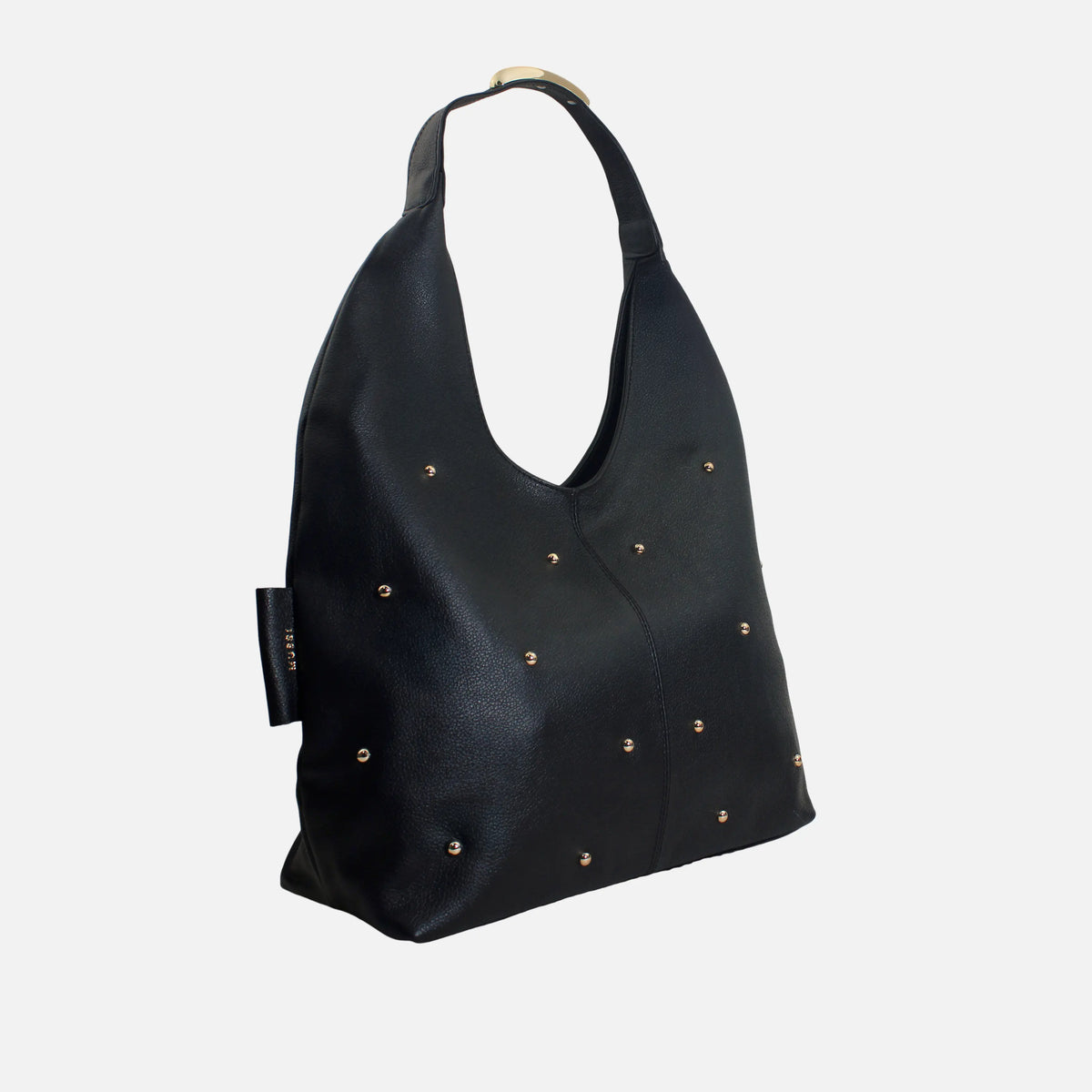 Cartera virginia de cuero para mujer - Negro