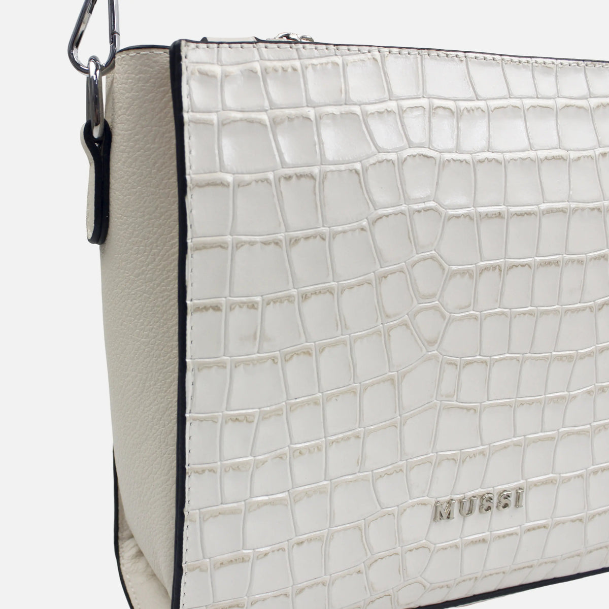 Bolso manos libres nicoletta de cuero para mujer - Hueso