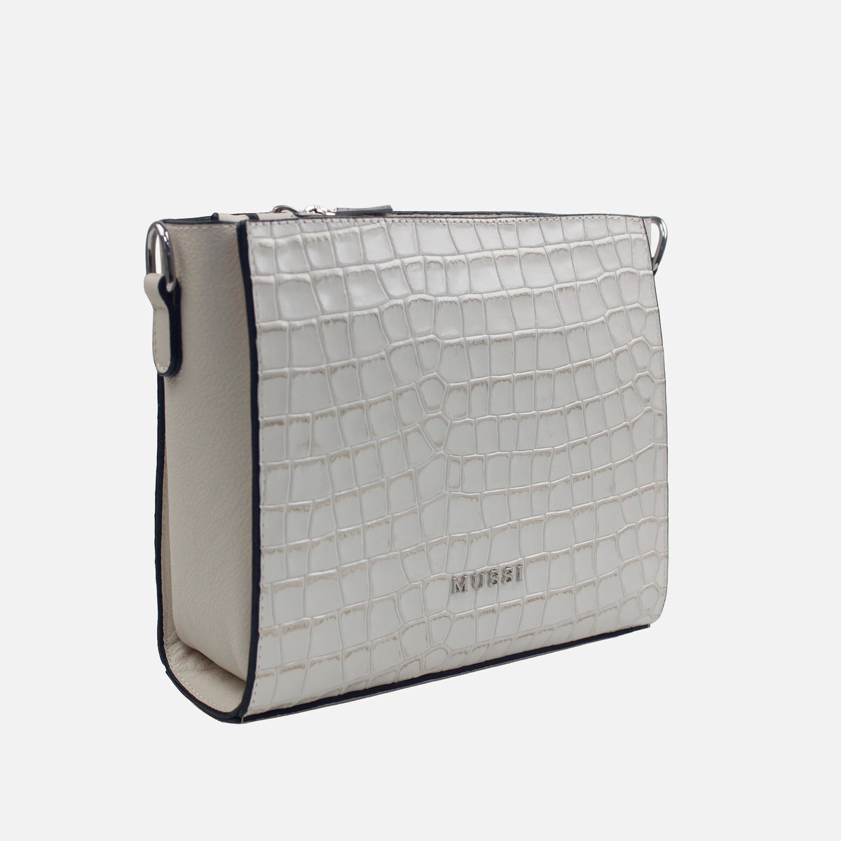 Bolso manos libres nicoletta de cuero para mujer - Hueso