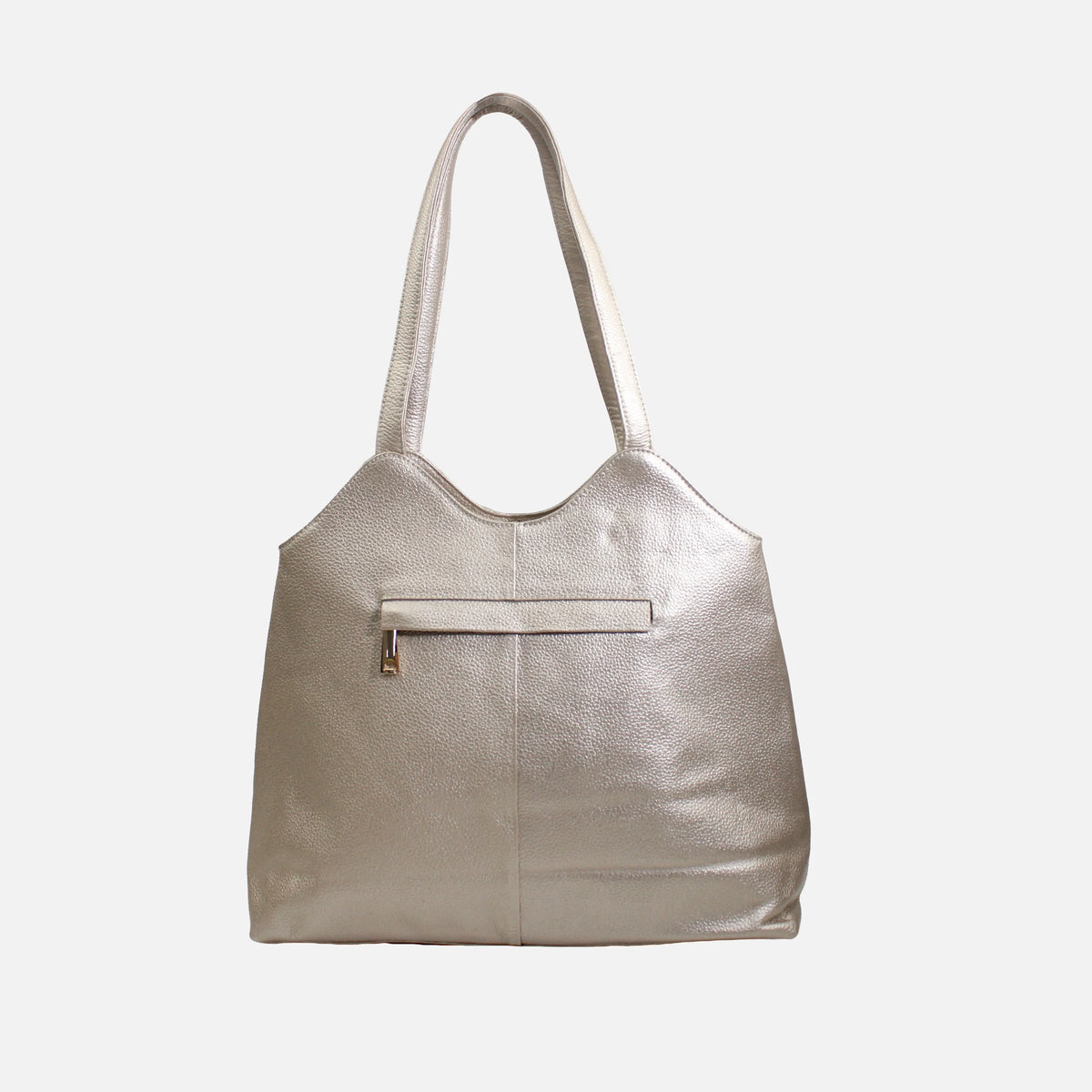 Cartera lurel de cuero para mujer - Almendra
