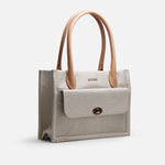 Cartera melisa de cuero para mujer - Hueso