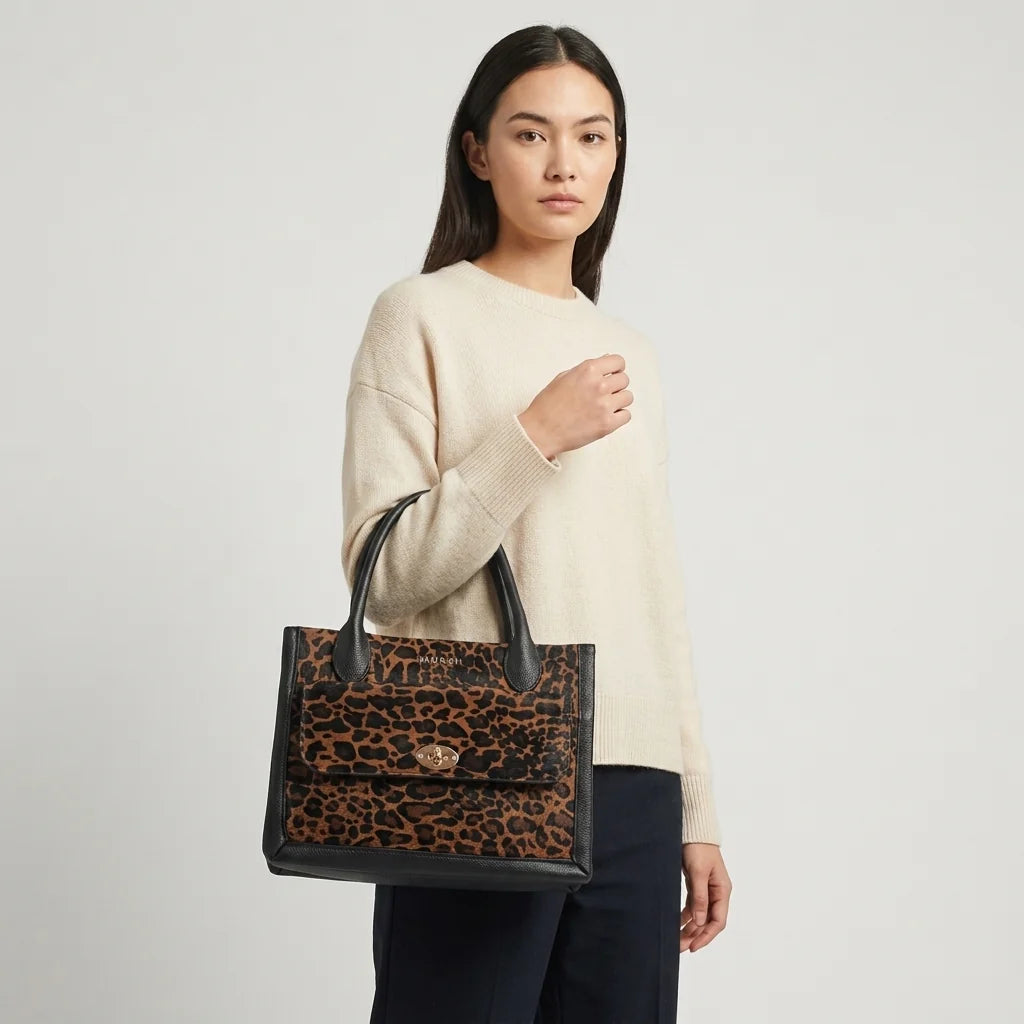 Cartera melisa de cuero para mujer - Cafe