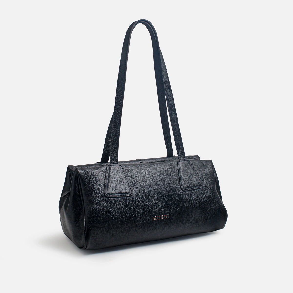 Cartera faisan de cuero para mujer - Negro