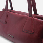 Cartera faisan de cuero para mujer - Vino