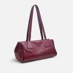 Cartera faisan de cuero para mujer - Vino