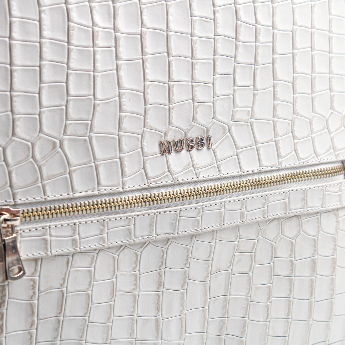 Cartera solana de cuero para mujer - Hueso