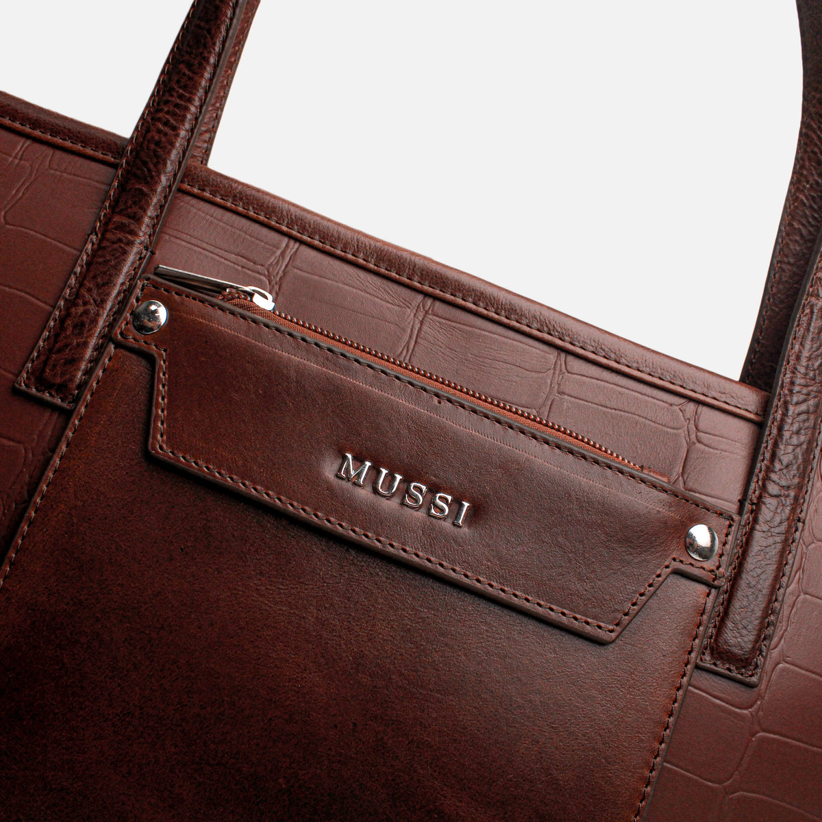 Cartera orquidea de cuero para mujer - Miel