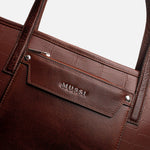 Cartera orquidea de cuero para mujer - Miel