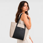Cartera ginebra de cuero para mujer - Beige