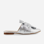 Zueco plano vanna de sintético para mujer - Plata