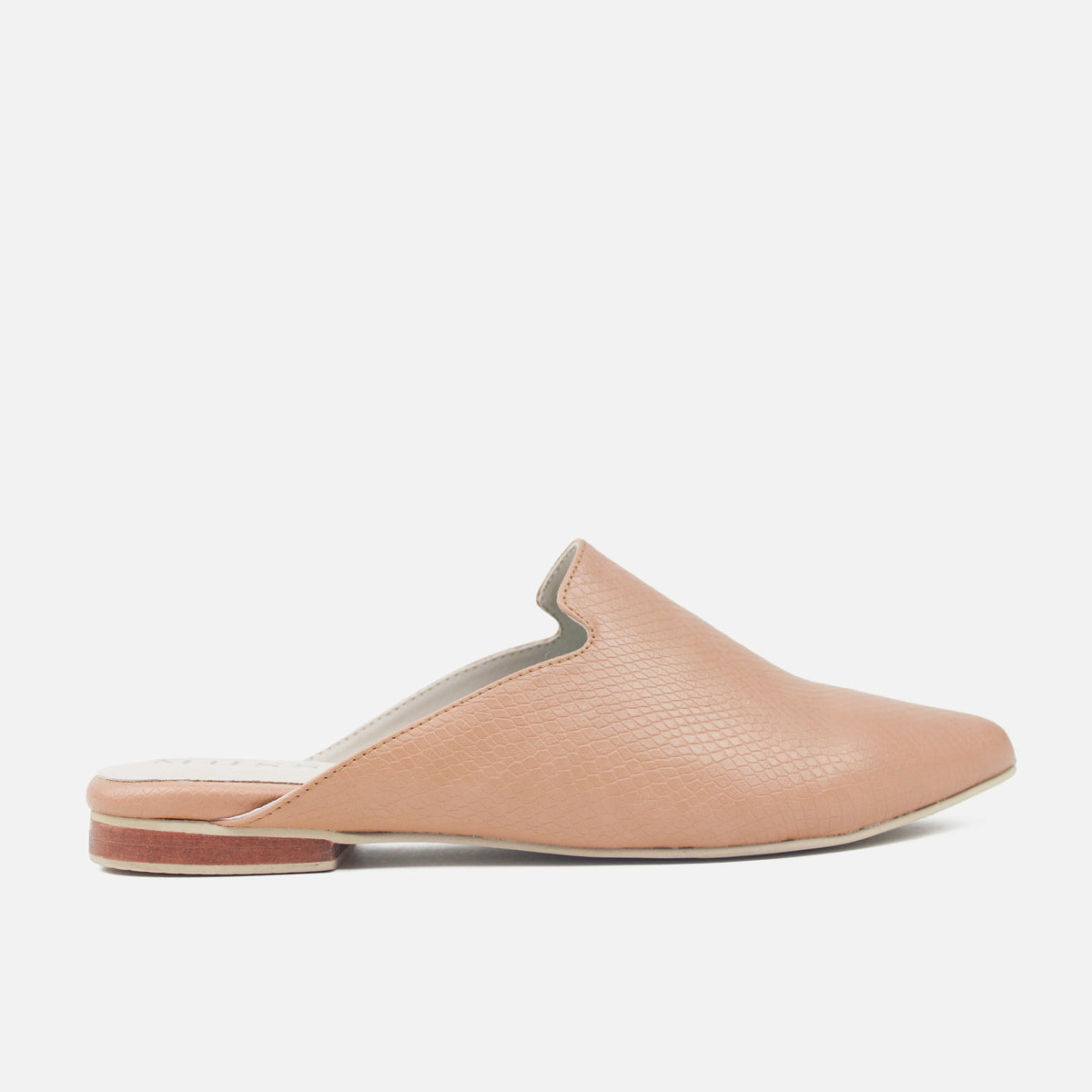 Zueco plano catalina de sintético para mujer - Miel