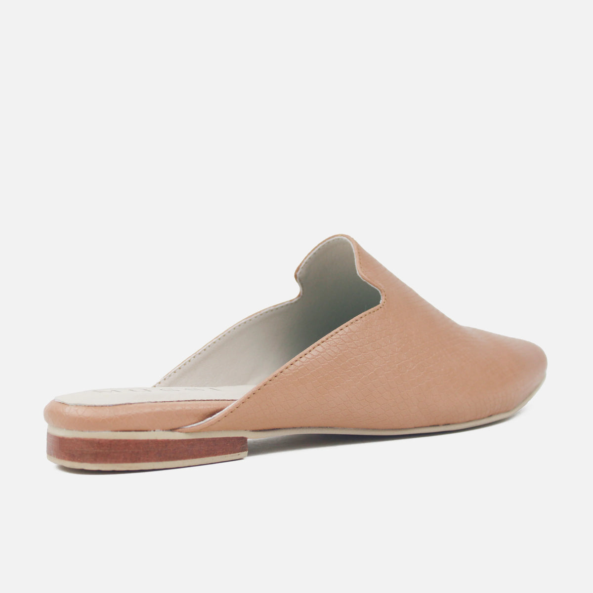 Zueco plano catalina de sintético para mujer - Miel